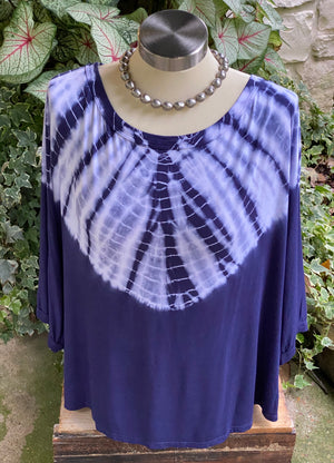 Deal of The Day Blue Tie Dyed Top
